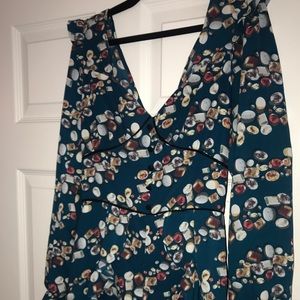 Vintage Fitted Jewel Print Romper